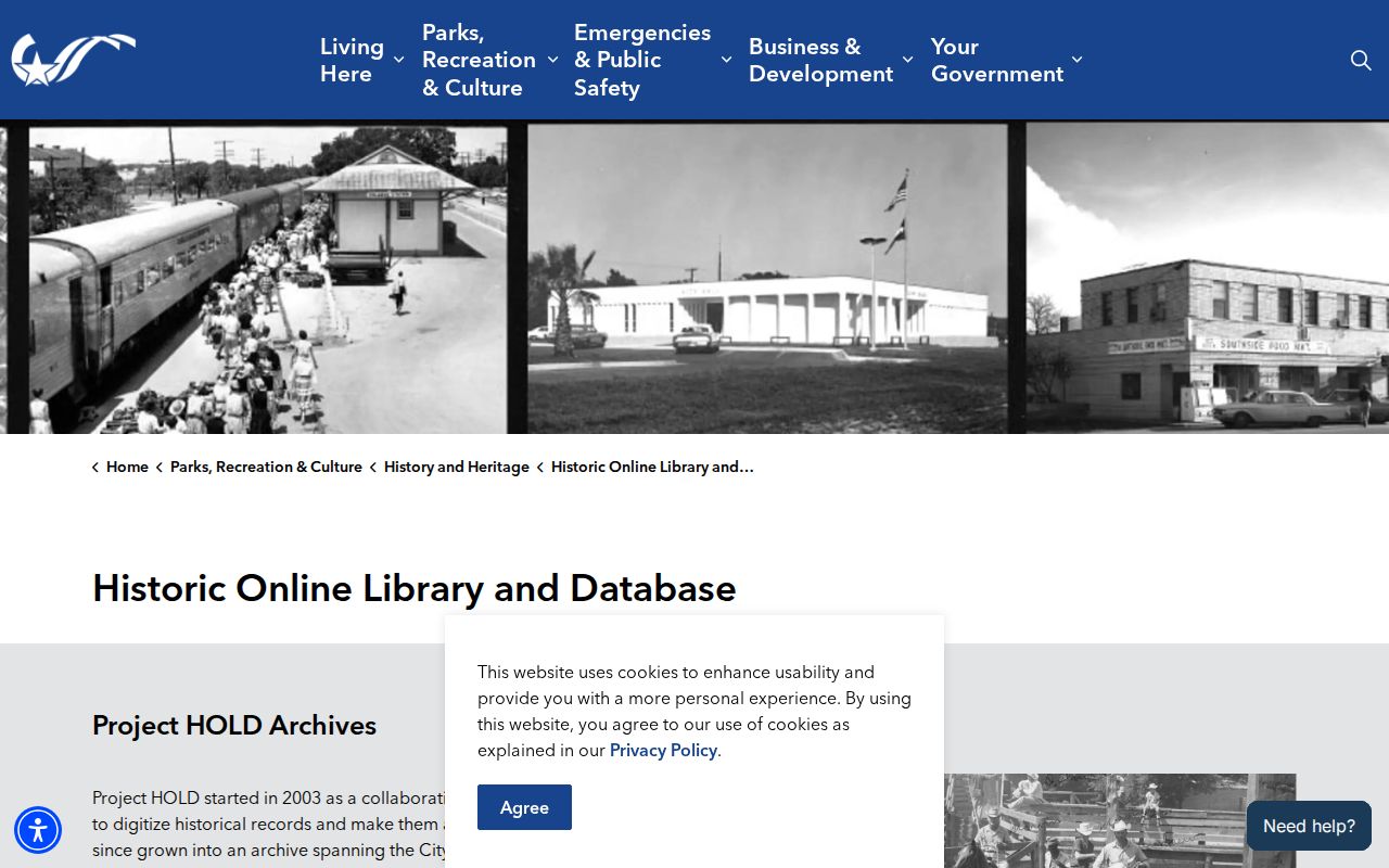 Brazos County city directory Project HOLD historical archive