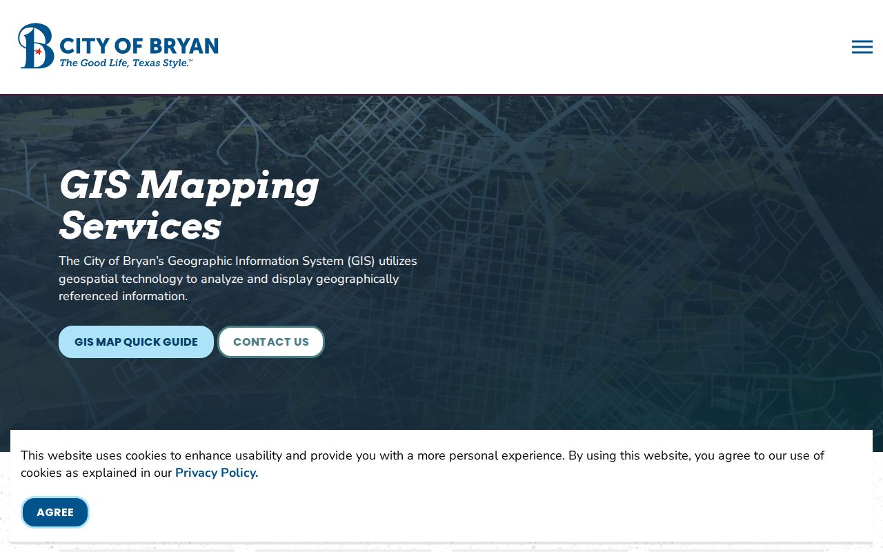 Brazos County neighbors Bryan GIS application directory