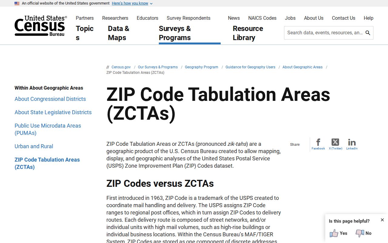 Brazos County ZIP code directory Census ZCTA boundary guidance