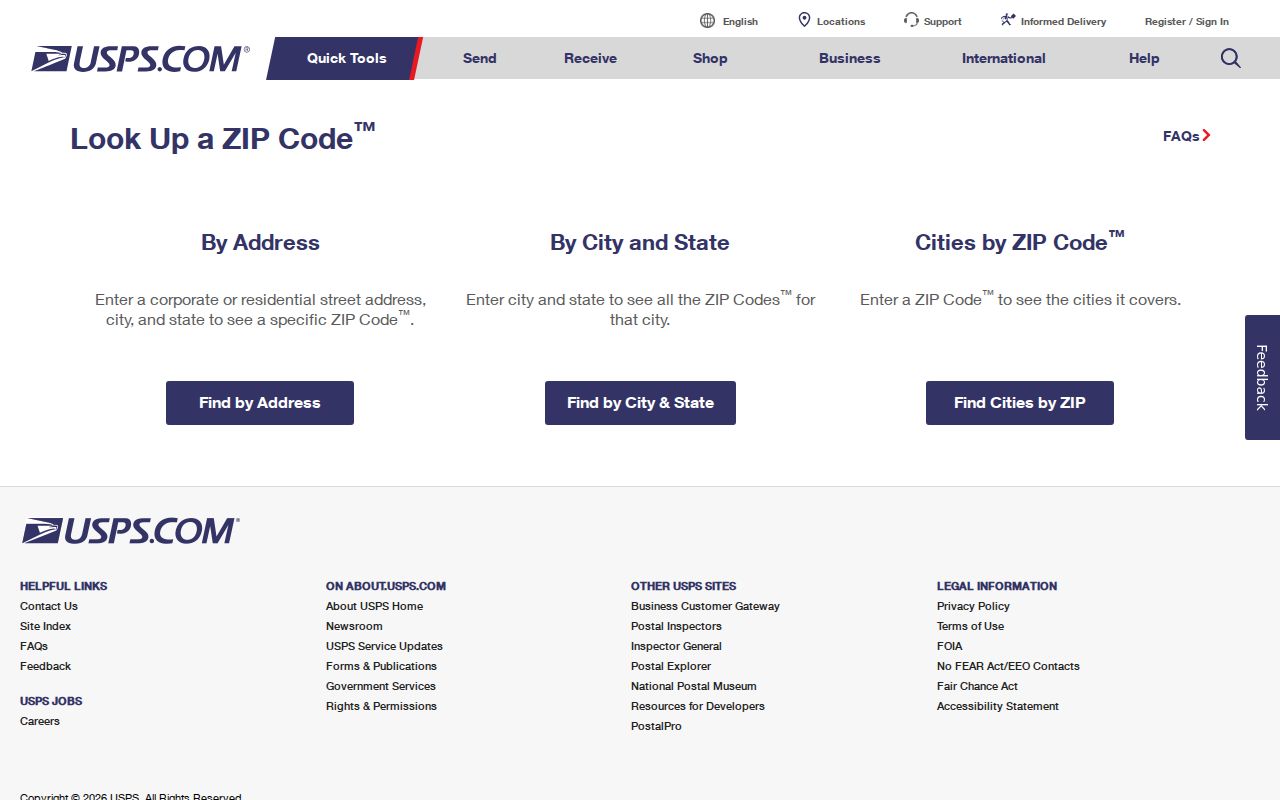 Brazos County ZIP code directory USPS lookup modes